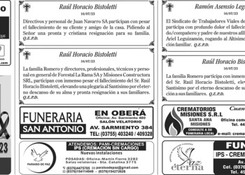 Fúnebres del martes 18 de julio de 2023