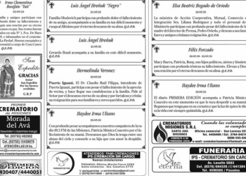 Fúnebres del Miércoles 26 de Julio de 2023