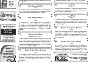 Fúnebres del miércoles 19 de julio de 2023