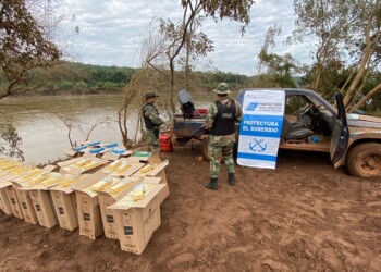 Prefectura secuestró contrabando de cigarrillos en la costa del río Uruguay