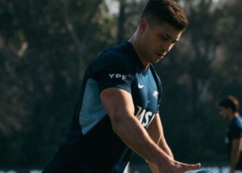 El misionero Martín Bogado tendrá hoy su bautismo con la camiseta de Los Pumas
