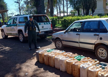 Transportaba más de 400 litros de gasoil dentro del baúl