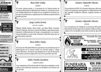 Fúnebres del Jueves 3 de Agosto de 2023