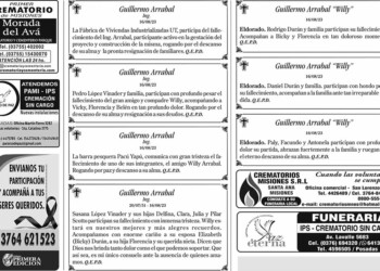 Fúnebres del Jueves 17 de Agosto de 2023