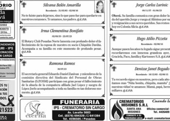 Fúnebres del Miércoles 2 de Agosto de 2023