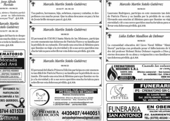 Fúnebres del Miércoles 9 de Agosto de 2023