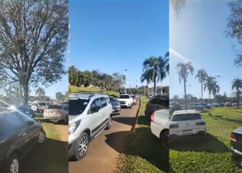 Multitudinaria movilización de taxis y remises en rechazo a la llegada de UBER a Puerto Iguazú