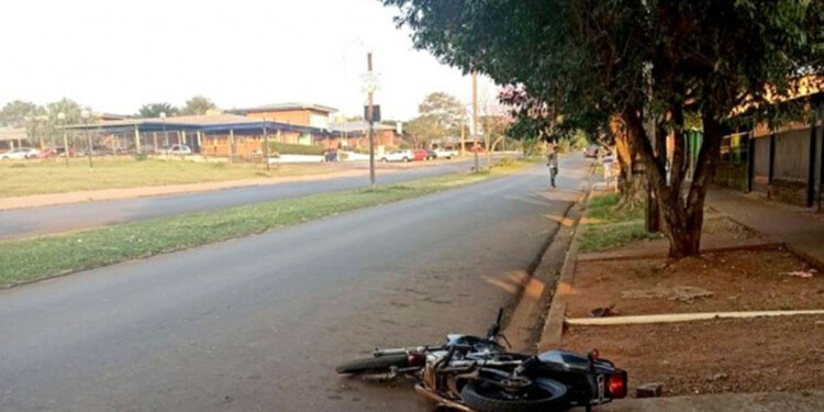 IMAGEN. La Yamaha 125 en la que Brizuela Vidal transitaba rumbo a su trabajo y oficio en un taller de chapa y pintura.