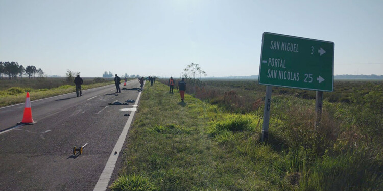SAN MIGUEL. El joven misionero fue hallado a la vera de la ruta 118.