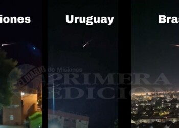 Video: el meteorito filmado desde Misiones, también se vio en Uruguay y Brasil