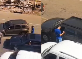 Así maniobran las “pirañas” para “colar” autos en las filas hacia Posadas