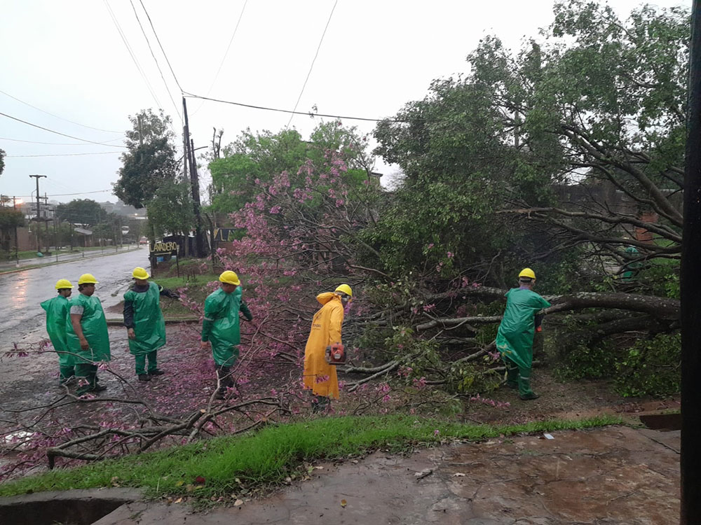 Tras la tormenta, en Posadas recomiendan circular con precaución