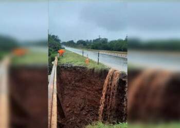 Se desmoronó parte de la banquina sobre la ruta provincial 1 en Apóstoles