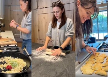 La actriz estadounidense Jennifer Garner enseñó a preparar empanadas