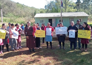 Tras la protesta, intervinieron la Escuela 724 de San Pedro