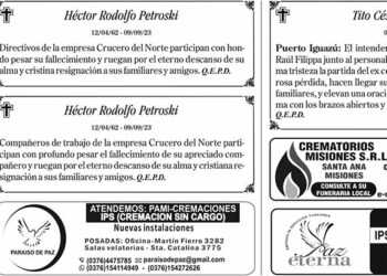 Fúnebres del Domingo 10 de Septiembre de 2023