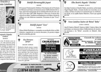 Fúnebres del Jueves 21 de Septiembre de 2023