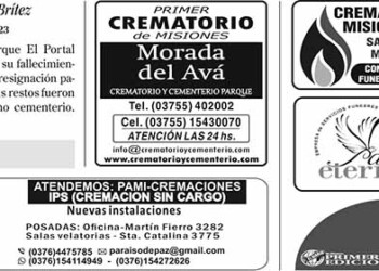 Fúnebres del Martes 19 de Septiembre de 2023