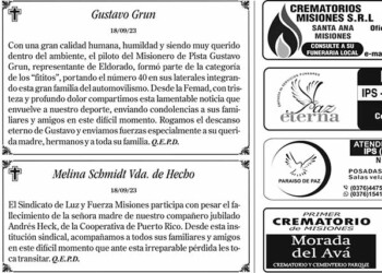 Fúnebres del Miércoles 20 de Septiembres de 2023