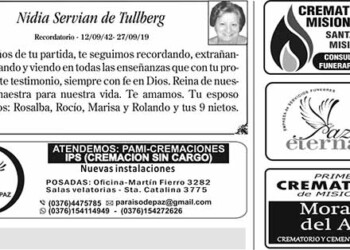 Fúnebres del Miércoles 27 de Septiembre de 2023