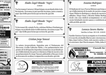 Fúnebres del Sábado 16 de Septiembre de 2023