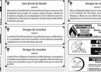 Fúnebres del Sábado 30 de Septiembre de 2023