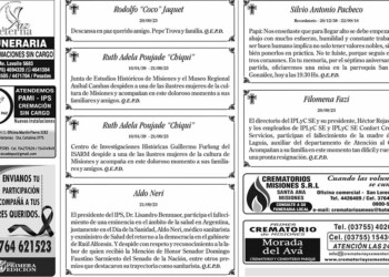 Fúnebres del Viernes 22 de Septiembre de 2023