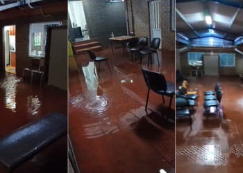 El Tribunal Penal 1 de Oberá se inundó con las lluvias