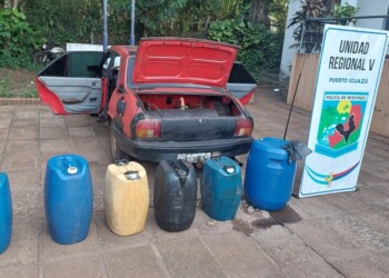 Secuestran más de 500 litros de nafta transportados de manera irregular