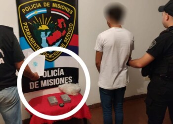 Detuvieron a narcodelivery en Iguazú con cocaína valuada en 15 millones de pesos