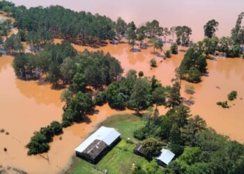 Herrera Ahuad recorrió por tierra y aire las zonas inundadas en Panambí y Colonia Aurora