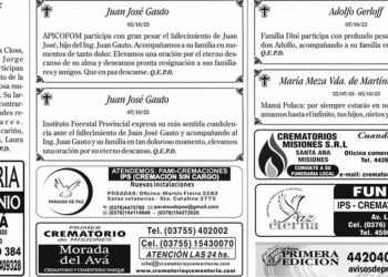 Fúnebres del Domingo 8 de Octubre de 2023