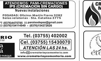 Fúnebres del Jueves 5 de Octubre de 2023