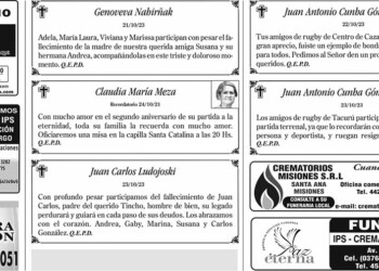 Fúnebres del Martes 24 de Octubre de 2023