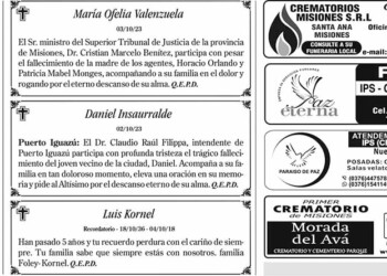 Fúnebres del Miércoles 4 de Octubre de 2023