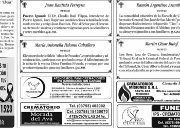 Fúnebres del Viernes 6 de Octubre 2023