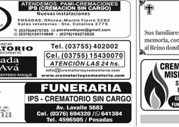 Fúnebres del día domingo 29 de octubre de 2023