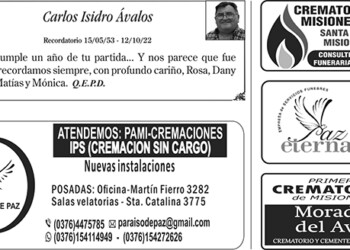 Fúnebres del jueves 12 de octubre de 2023