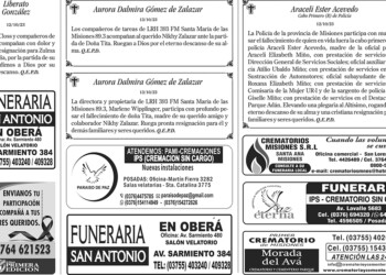 Fúnebres del sábado 14 de octubre de 2023