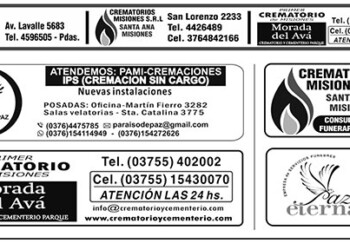 Fúnebres del lunes 9 de octubre de 2023