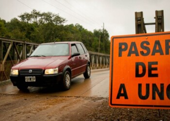 Ruta costera: cierran el tránsito sobre el arroyo Pindaytí