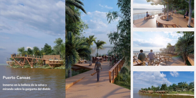 CAMBIOS. Una pasarela con mirador a la Garganta del Diablo, un balneario y espacios para recreación forman parte de las obras que se promocionan desde una empresa dedicada a la arquitectura, involucrada con este proyecto.