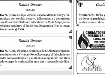 Fúnebres del Jueves 2 de Noviembre de 2023