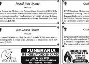 Fúnebres del Jueves 9 de Noviembre de 2023