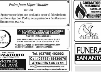 Fúnebres del Sábado 25 de Noviembre de 2023