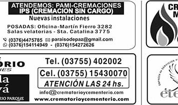 Fúnebres del Viernes 1 de Diciembre de 2023