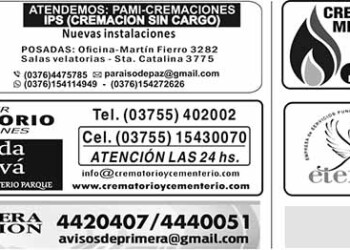 Fúnebres del Viernes 10 de Noviembre de 2023