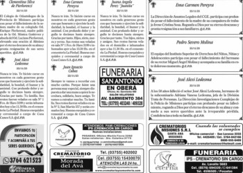 Fúnebres del Viernes 24 de Noviembre de 2023