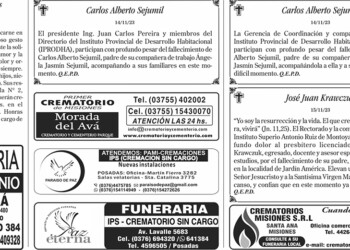 Fúnebres del jueves 16 de noviembre de 2023