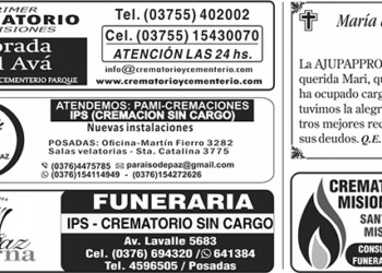 Fúnebres del viernes 17 de noviembre de 2023